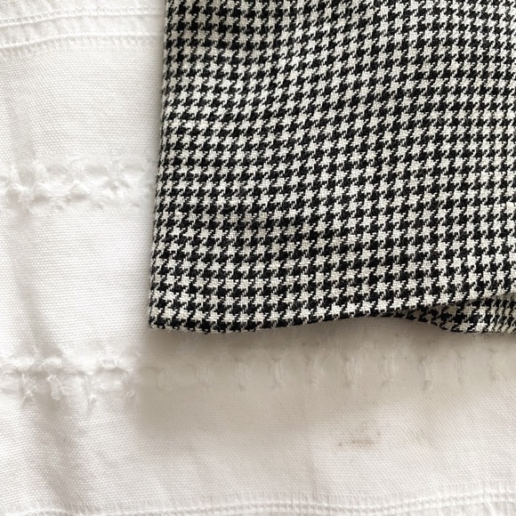 MAX MARA PURO LINO LINEN BLACK WHITE HOUNDSTOOTH PENCIL SKIRT - 6 - Picture 8 of 10
